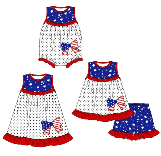4th July preorder girl romper 202501