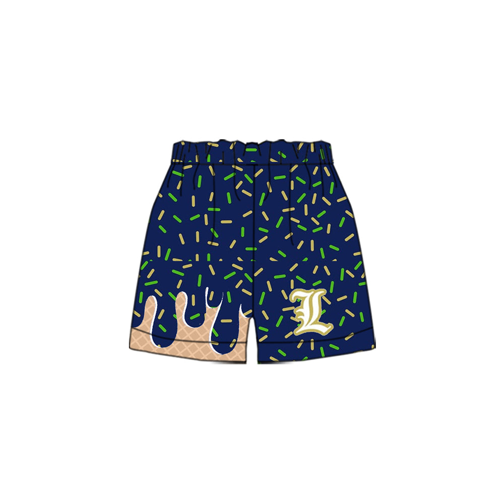 MOQ3 Legends CUSTOM KIDS splatter ice cream drip shorts 202504