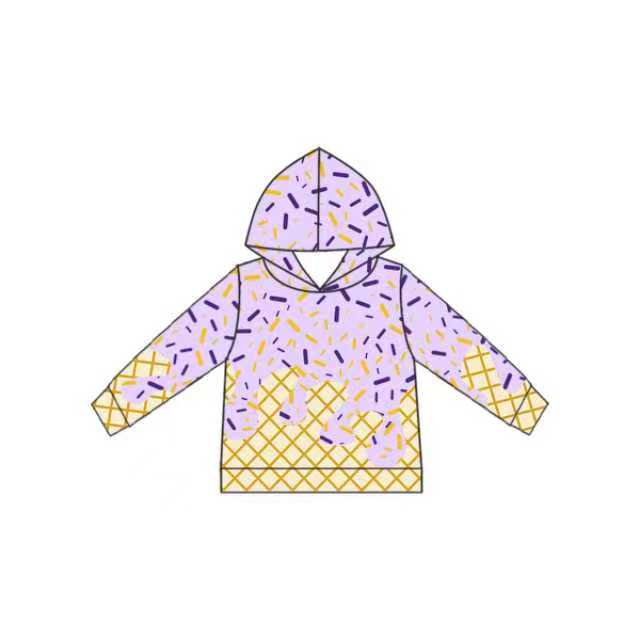 PURPLE MOQ:5 KIDS CUSTOM hoodie splatter ice cream drip BOY clothes