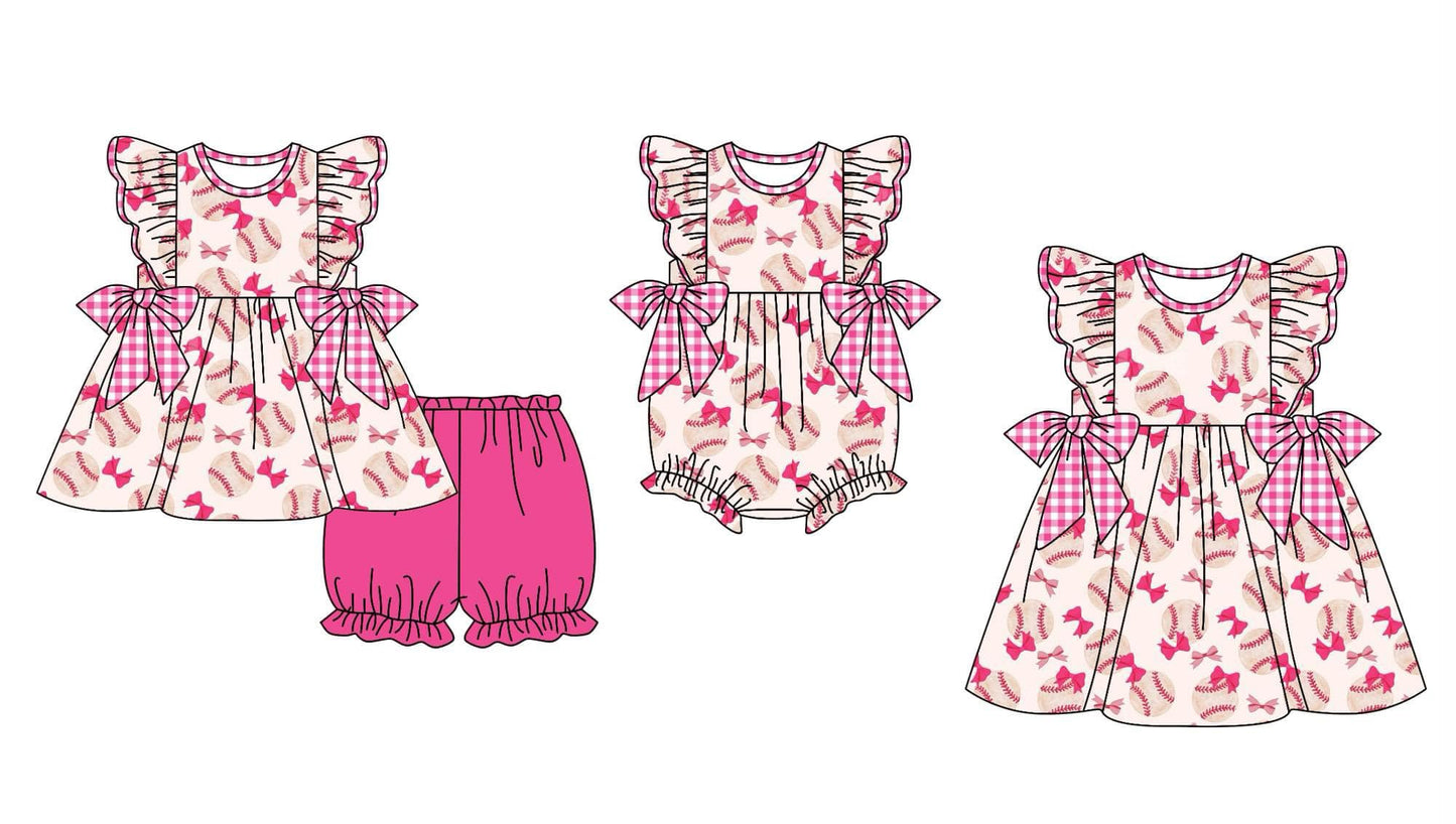 preorder GSD1642 bow baseball girl dress 202411
