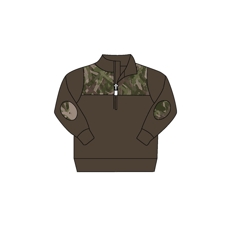 BT0328 camo zip girl long sleeve coat pullover top 20231024 RTS