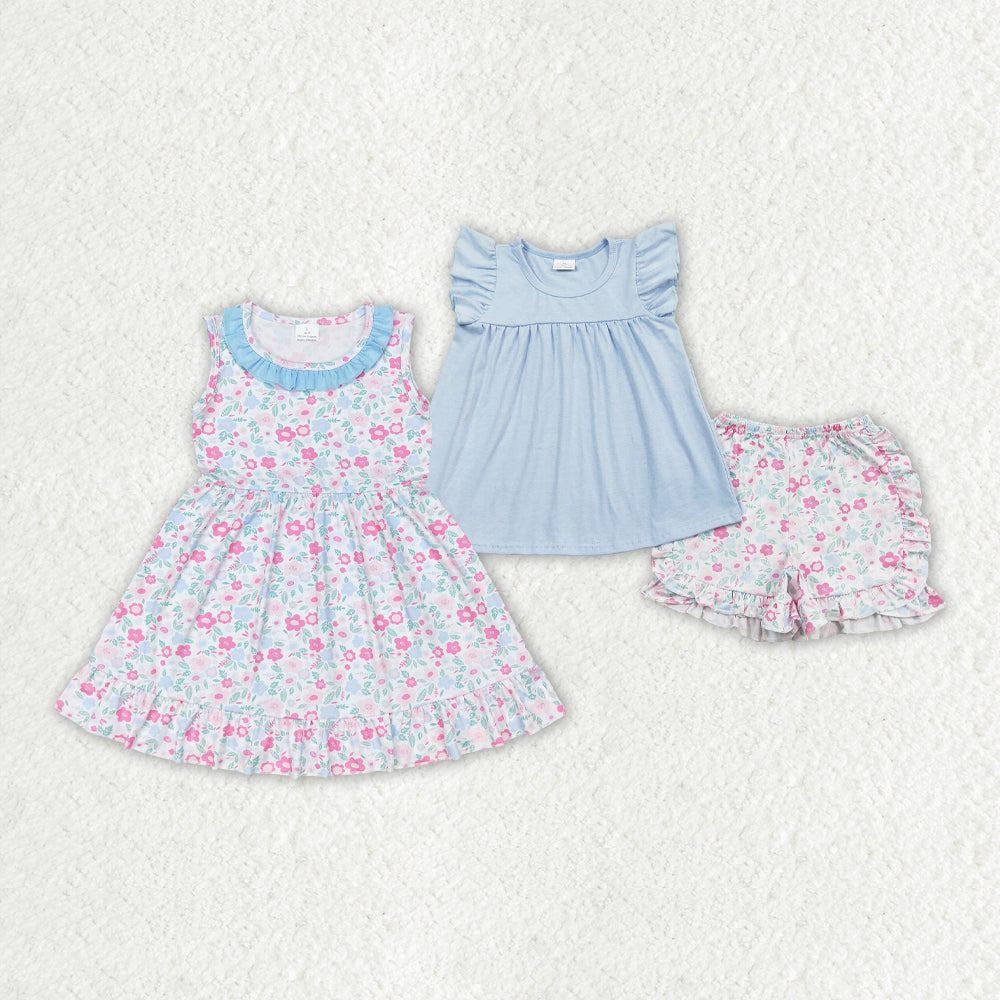 GSSO1056 summer flower girl outfit 202406 RTS sibling