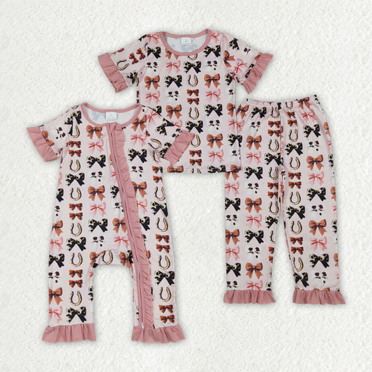 SR3116  bow girl summer romper 202507  RTS