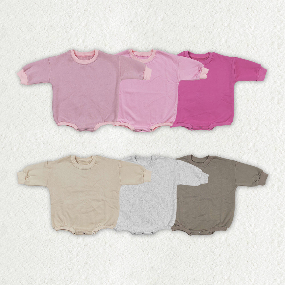 LR0920 RTS winter thickened fleece cotton sweater boy long sleeve romper 202403