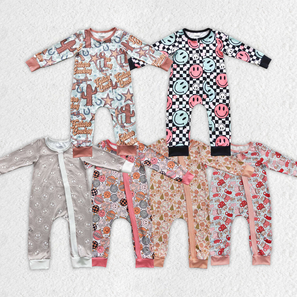 LR0308 改为 LR2189 western leopard long sleeve girl romper 20231121 RTS