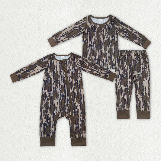 Camo sibling LR1452 boy romper RTS Free shipping order $100+