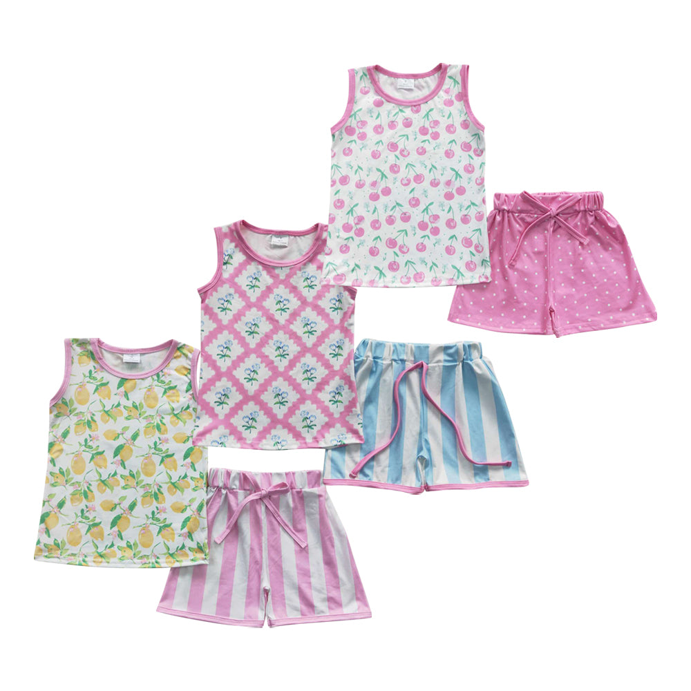 GSSO0321 tie-dye short sleeve shorts summer girl outfit 20230523 RTS