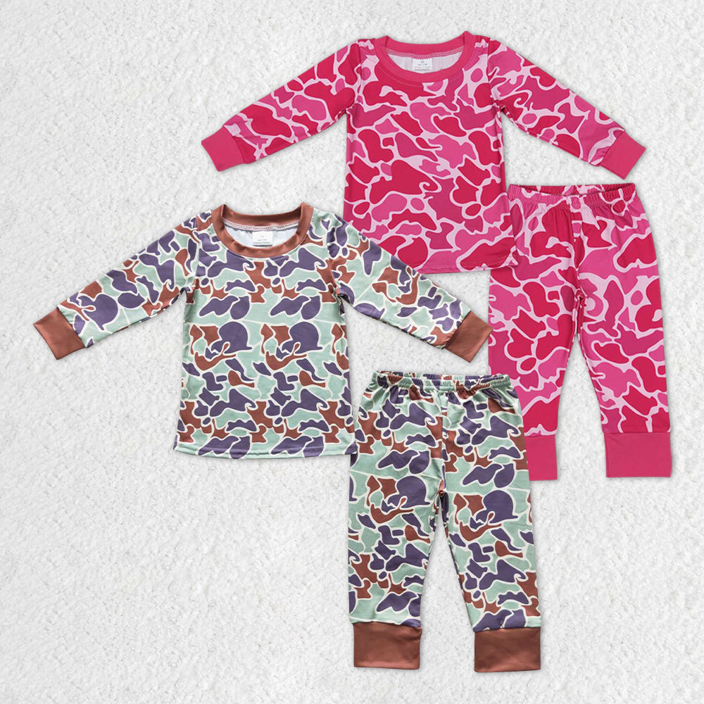 BLP0357 western camo long sleeve pants boy pajamas outfit 20230926 RTS