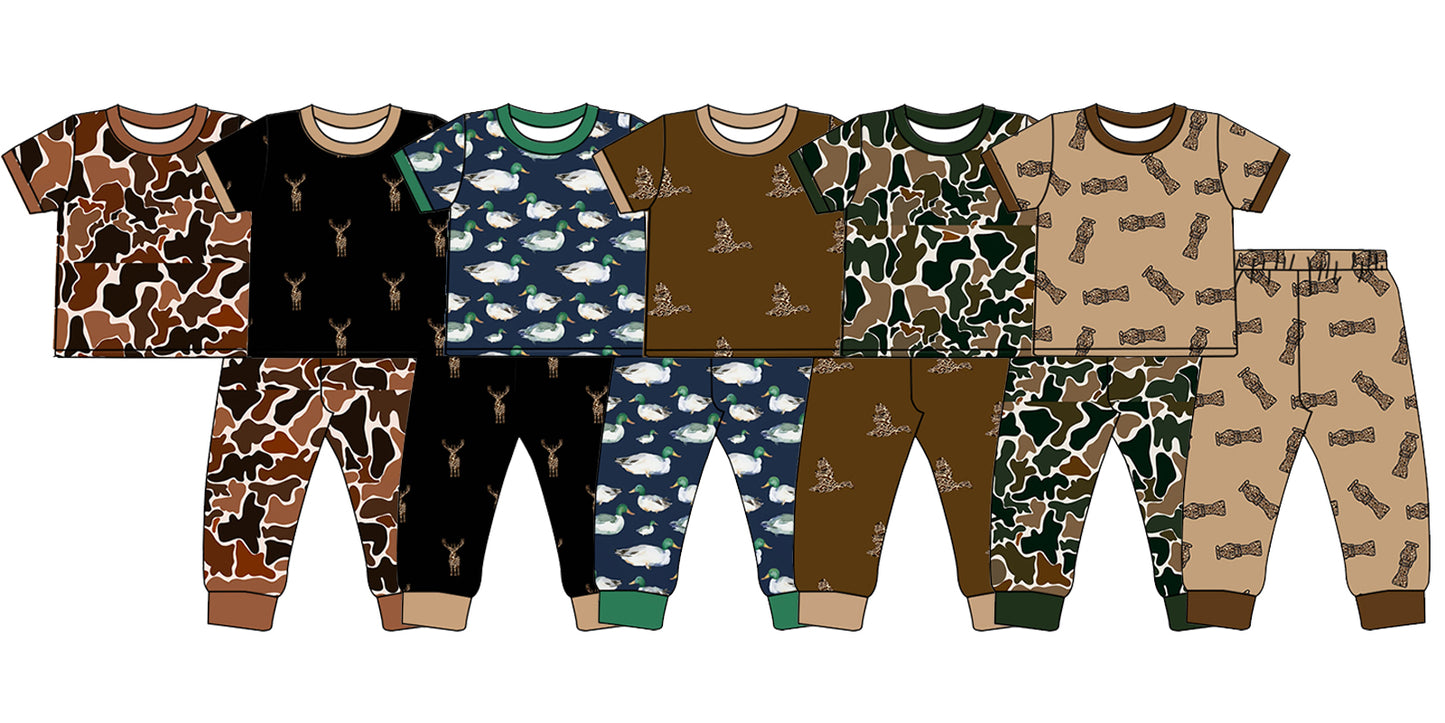 BSPO0444 Bamboo duck bottle pajamas boy outfit RTS 202406