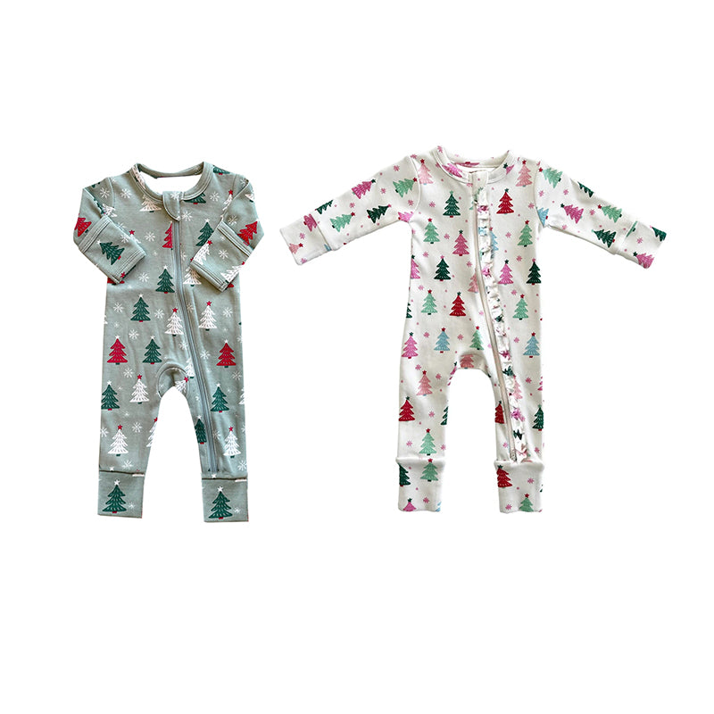 LR1226 Christmas tree girl romper 202406 preorder sibling(
