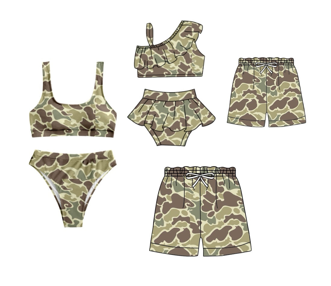 S046 Adult men camo swimming trunks shorts 202410 preorder