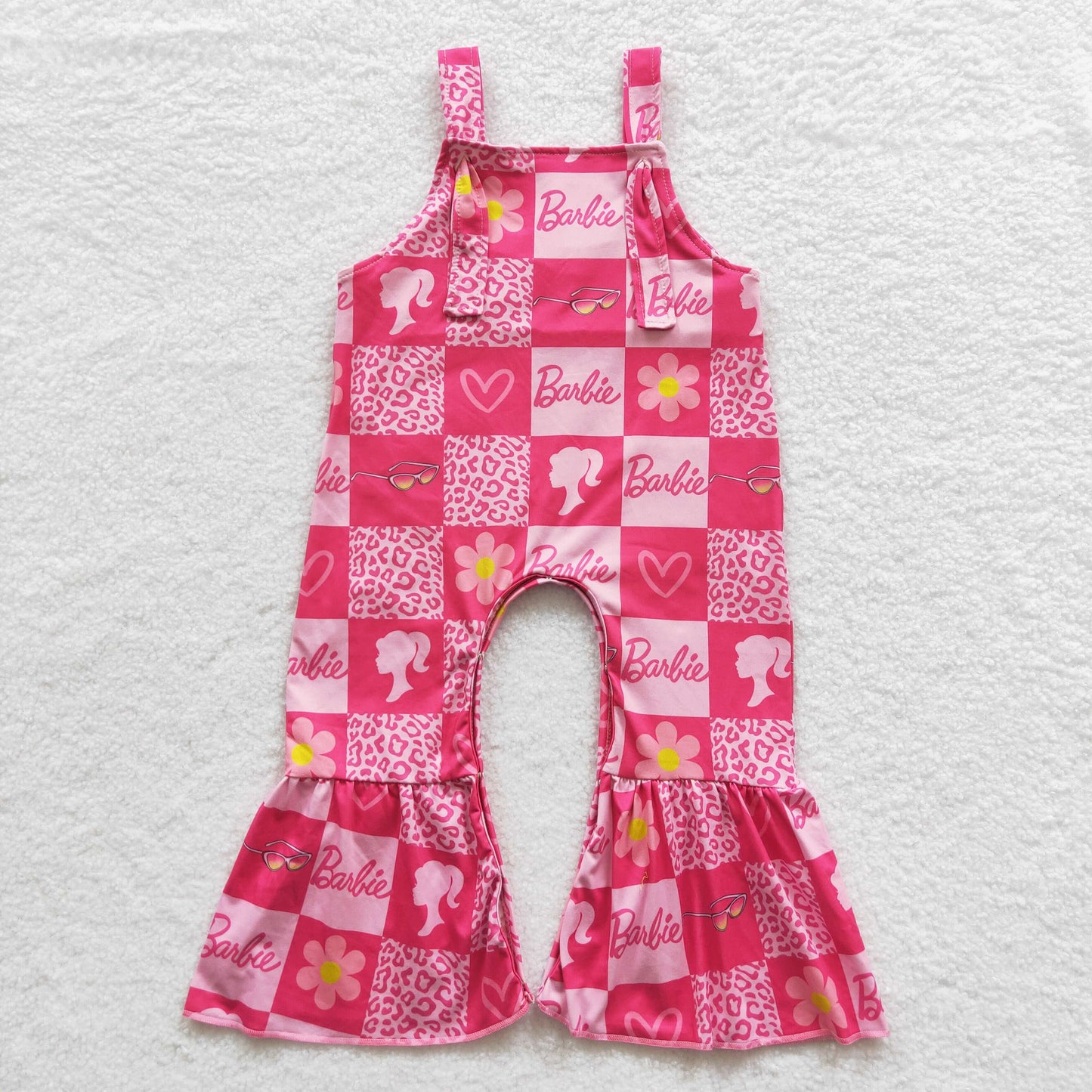 SR0382 western short sleeve girl barbie jumpsuit overall 20230426 RTS