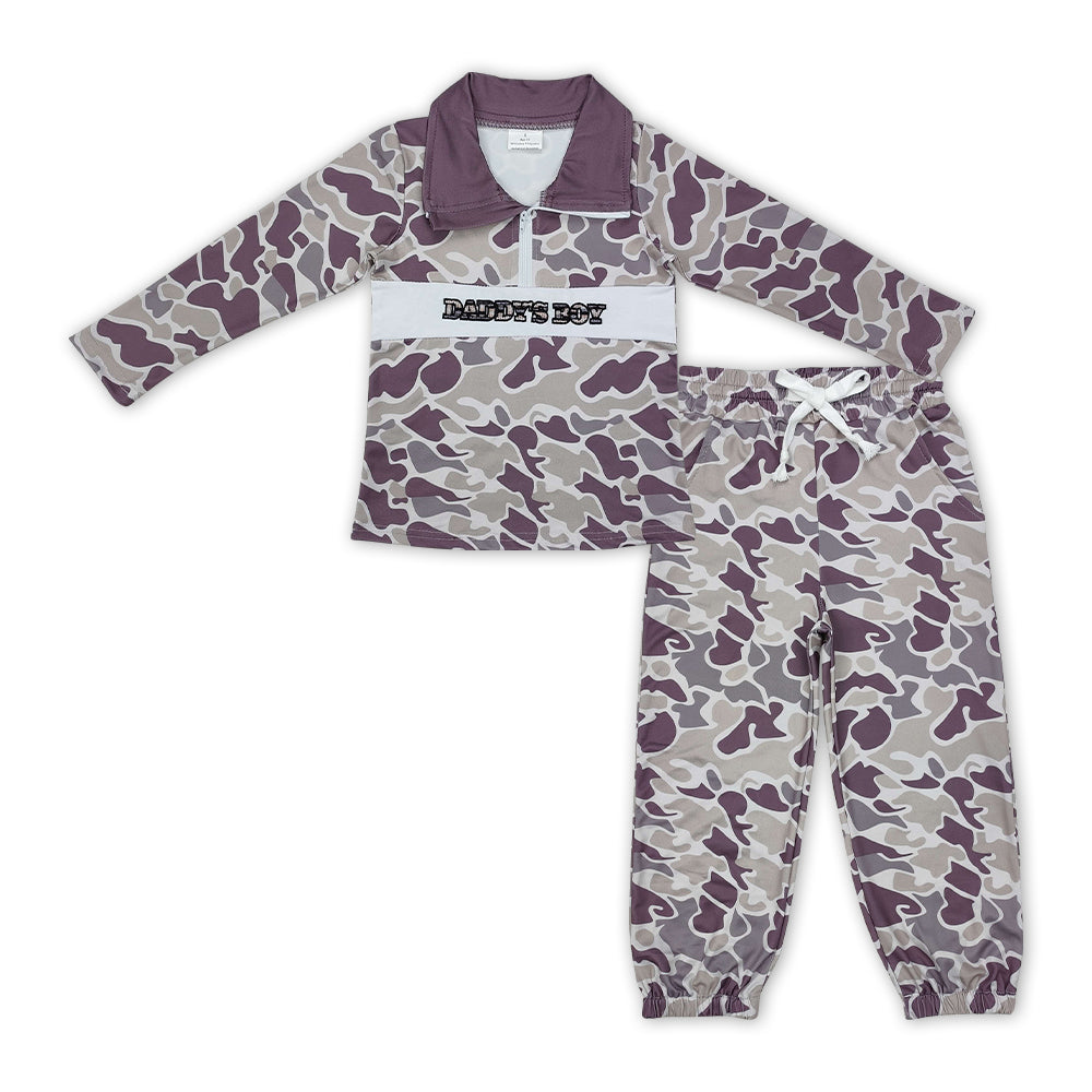 BLP1327组合 Daddys boy camo sibling boy outfit 202510 RTS