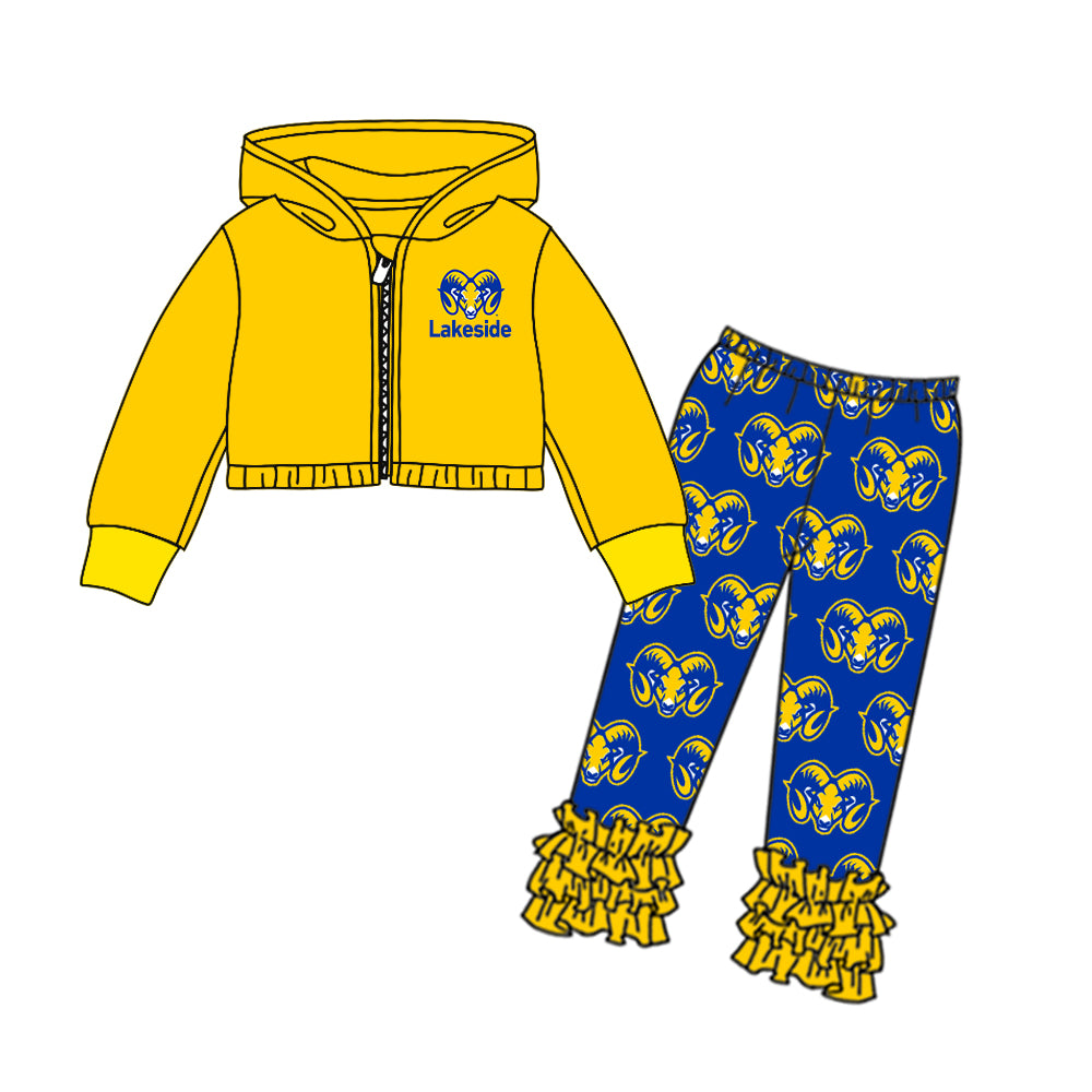 CUSTOM football team MOQ3 lakeside rams kids outfit