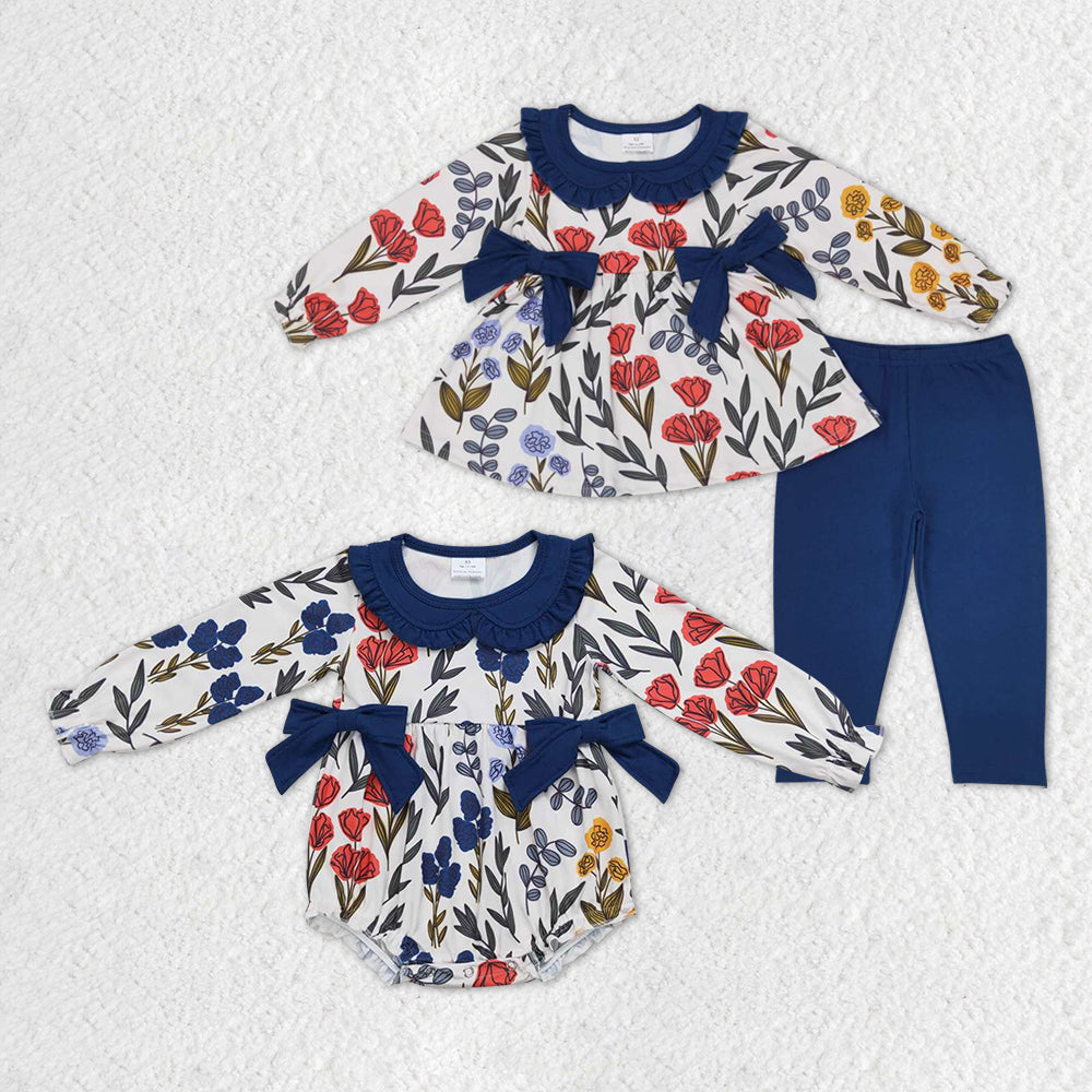 GLP0798 western flower long sleeve pants girl outfit 20231011 RTS