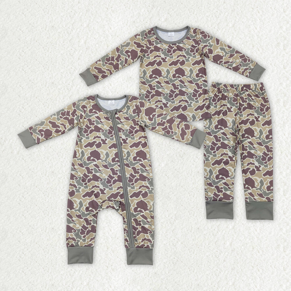 LR1451 BAMBOO Camo sibling LR1451 boy romper 202408 RTS