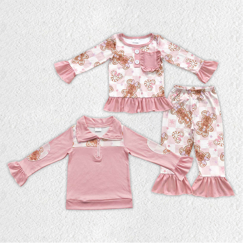 GT0218 Christmas pink long sleeve girl pullover zipper top 20230831 RTS