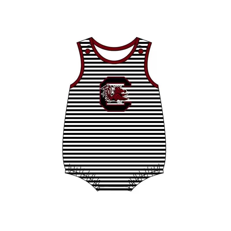 CUSTOM MOQ3 football team girl romper (-(before 15th May --NO MOQ ))