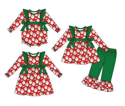 LR1087 Christmas  girl romper 202405 preorder