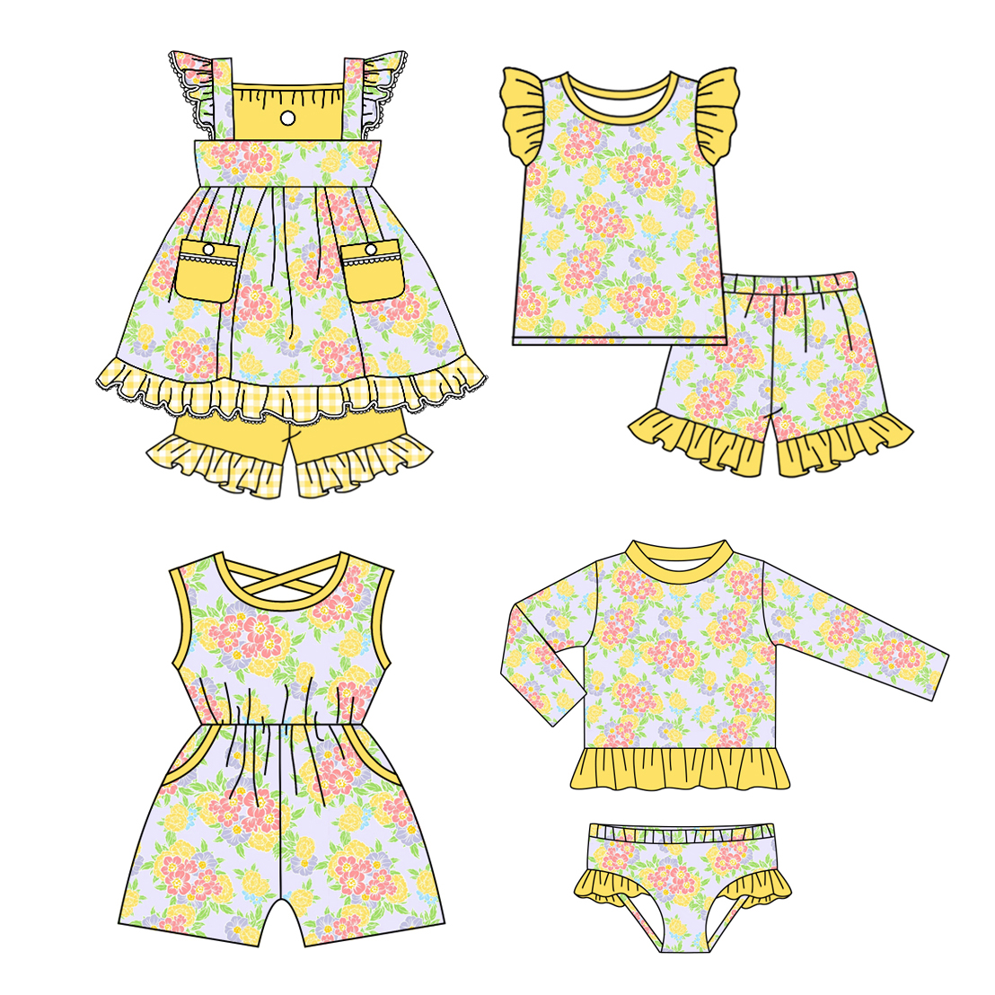 SR1320 preorder flower girl jumpsuit overall 202402