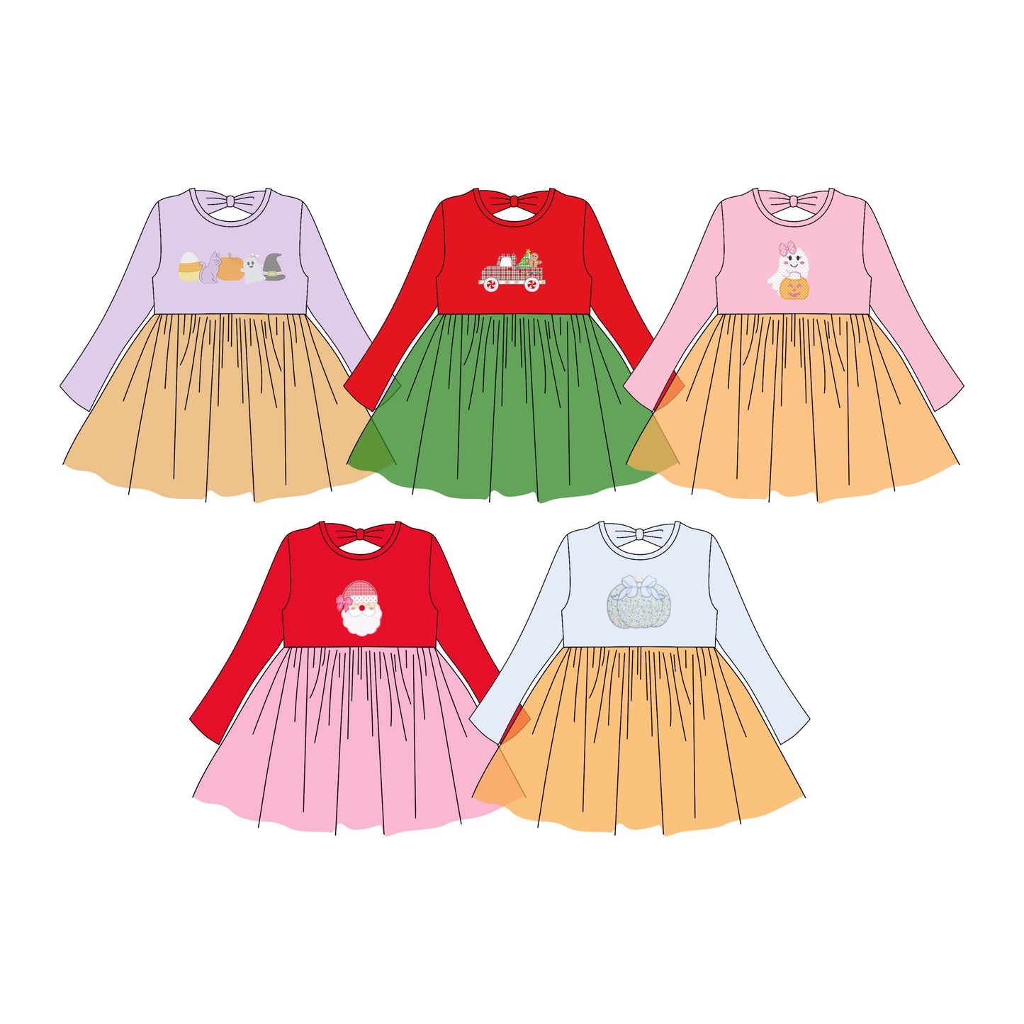 GLD1165 Halloween girl dress 202507 preorder