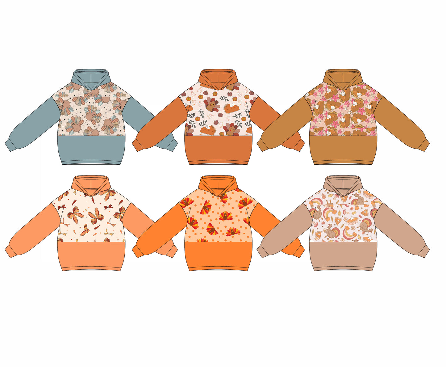 GT1028 western turkey long sleeve girl hoodie top coat camo pullover 202505 preorder