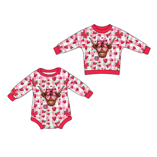 GT0853  long sleeve cow love  top girl pullover 202410 preorder