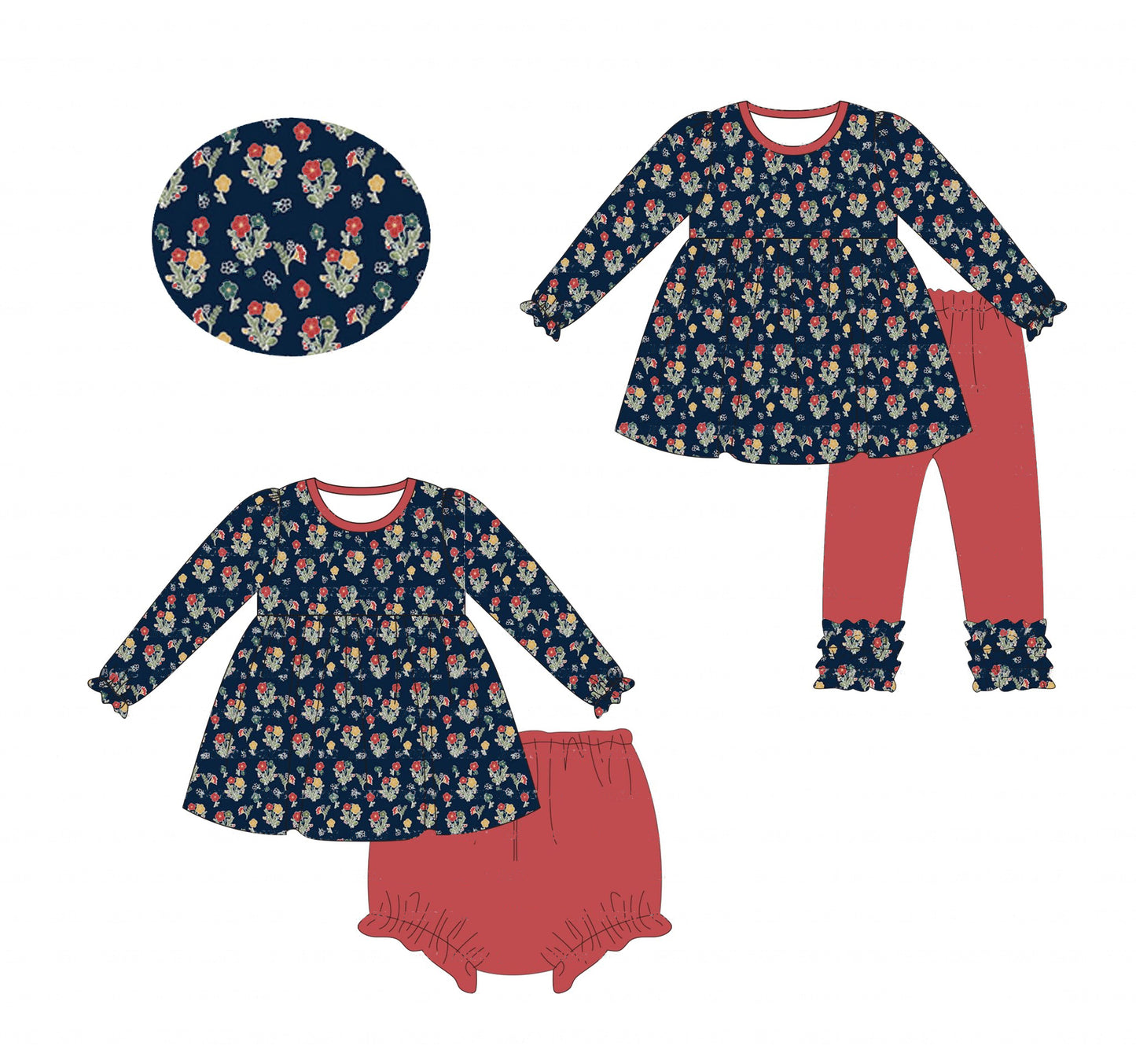 GBO0407 preorder flowers shorts summer girl outfit 202406 sibling