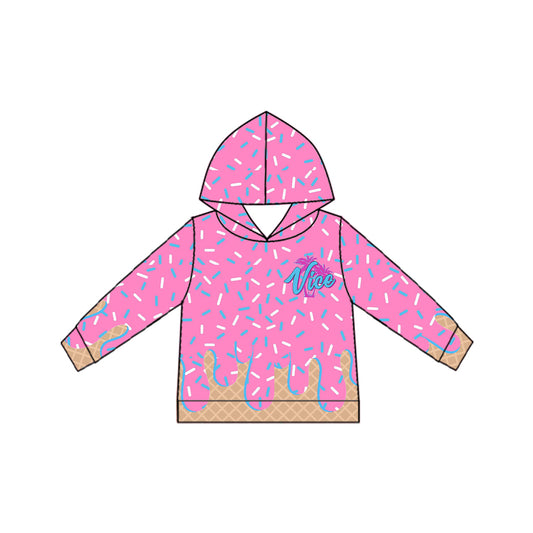 VICE CUSTOM  hoodie pockets splatter ice cream drip KIDS clothes MOQ:3
