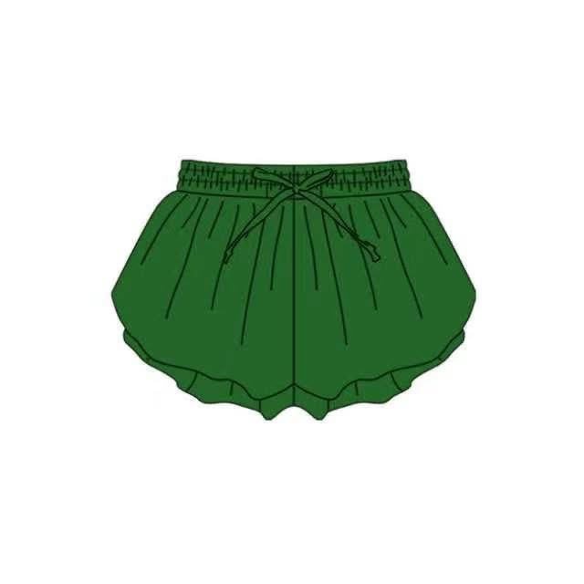 SS0938 green solid yoga girl shorts 202605 preorder
