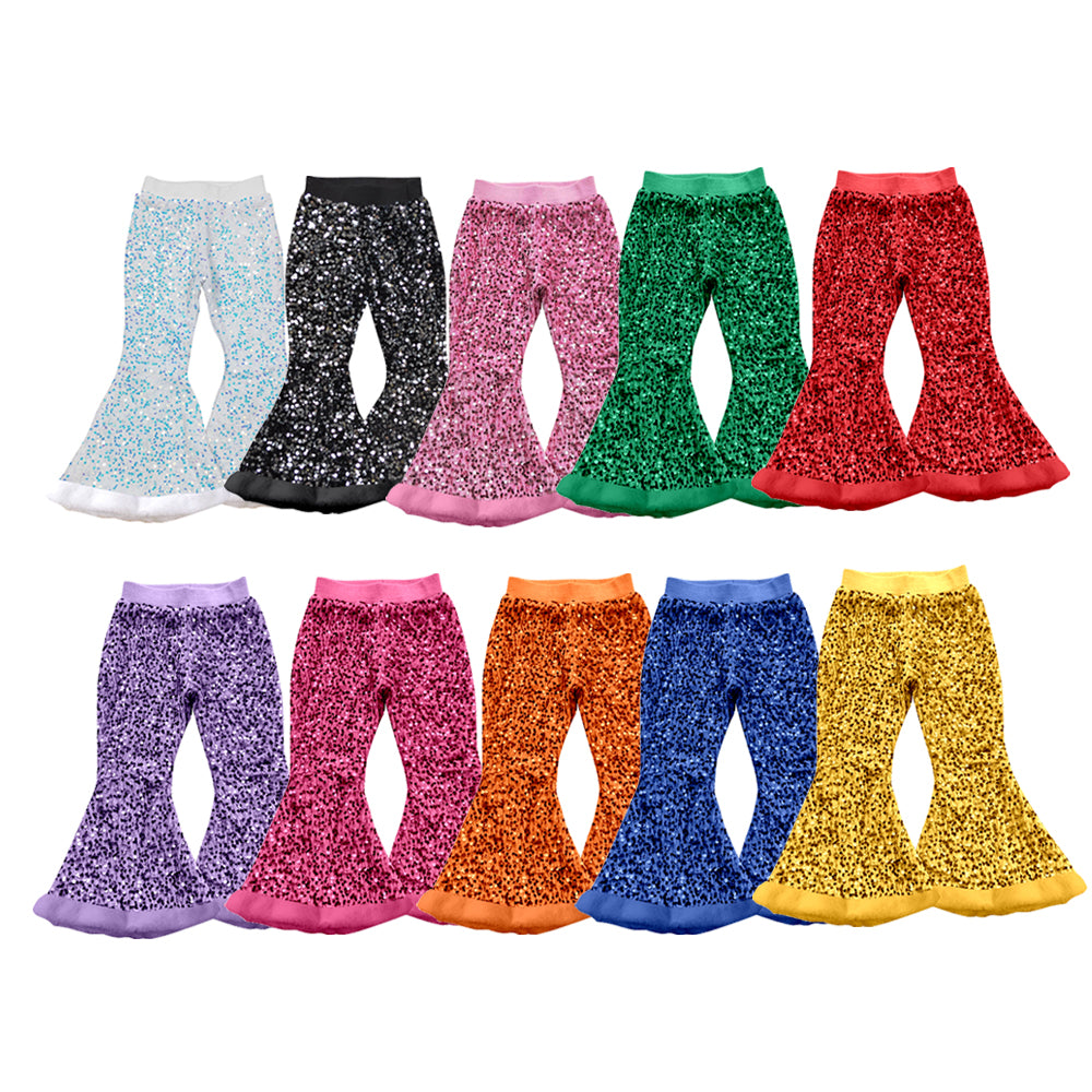 P0802 green girl sequin pants 202508 preorder