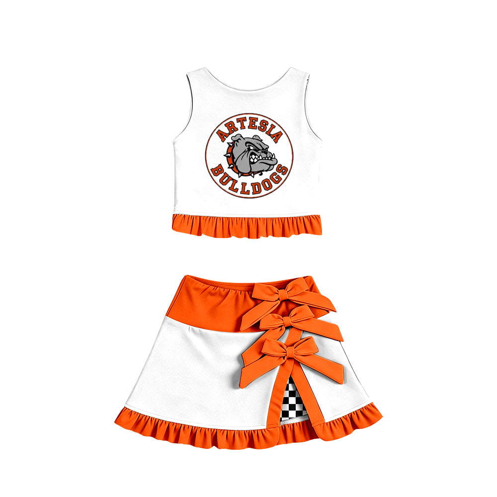 MOQ5 ARTESLA BULLDOGS Custom Yoga girl Skort OUTFIT
