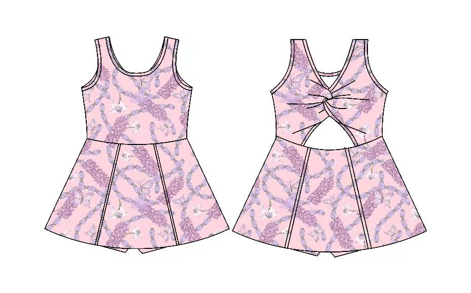 MOQ30 YOGA Custom bow yoga girl dress