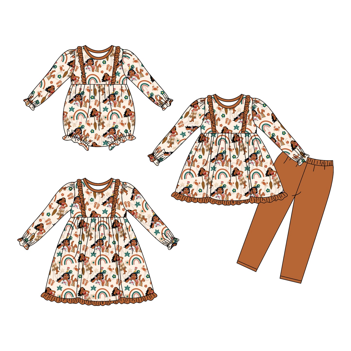 GLP1240 Moana girl outfit preorder 202405 sibling