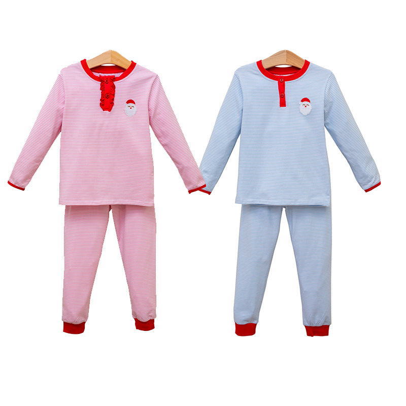 Christmas embroidery santa sibling GLP1529 girl pajamas outfit 202408