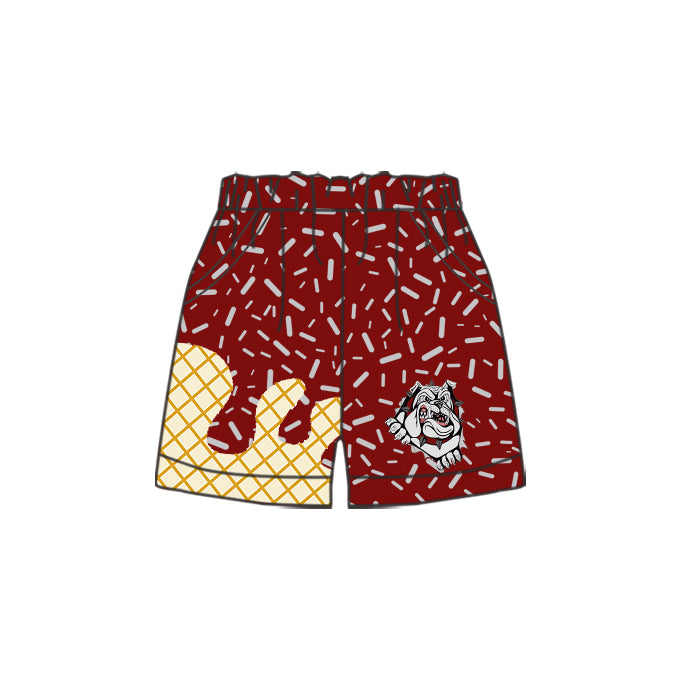 BULLDOG Team MOQ3 CUSTOM KIDS splatter ice cream drip shorts 202504