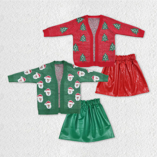 GLD0475组合 Christmas santa sweater skirt girl outfit 20231020