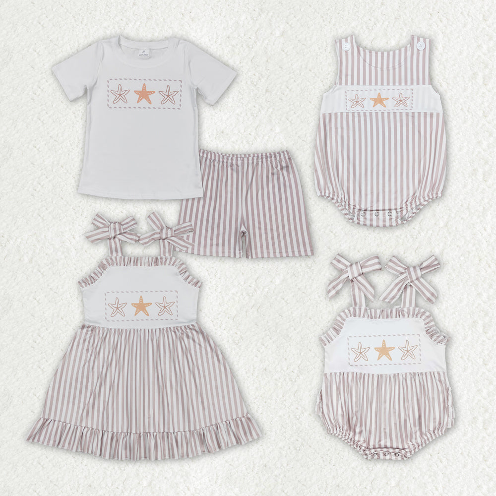 SR1487 girl sea star romper 202406 RTS