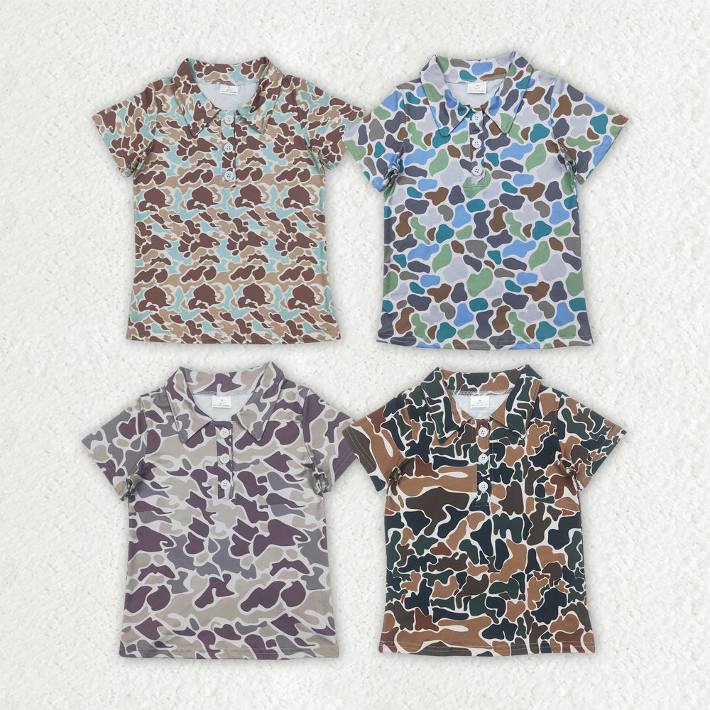 BT1212 camo western boy summer top t-shirt 202504 RTS