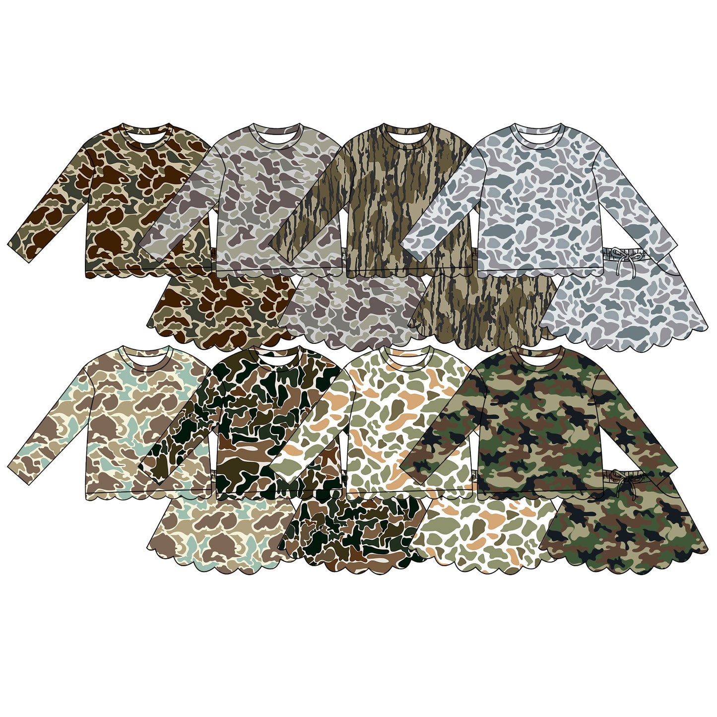 GSD4171组合 yoga camo girl outfit skirt 202606 preorder