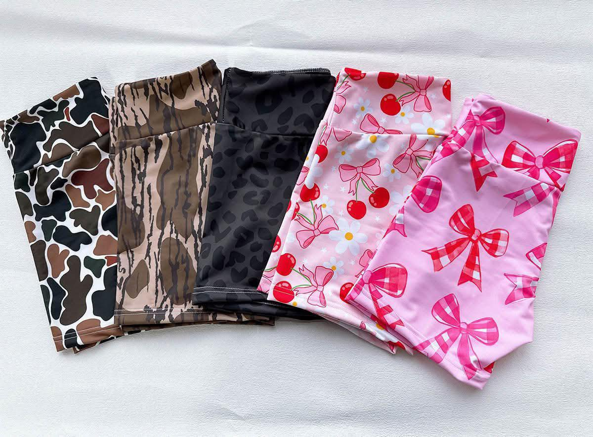 SS0540 yoga bow girl kids shorts 202504 rts