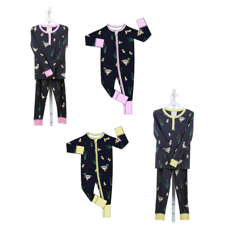 LR1037 duck girl boy romper 202408 RTS