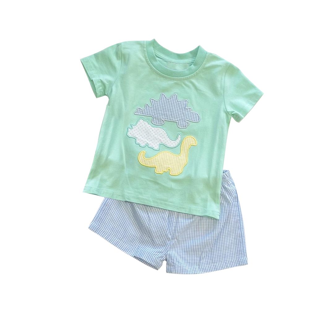 dinosaur custom MOQ3 boy outfit (no moq before 15th May