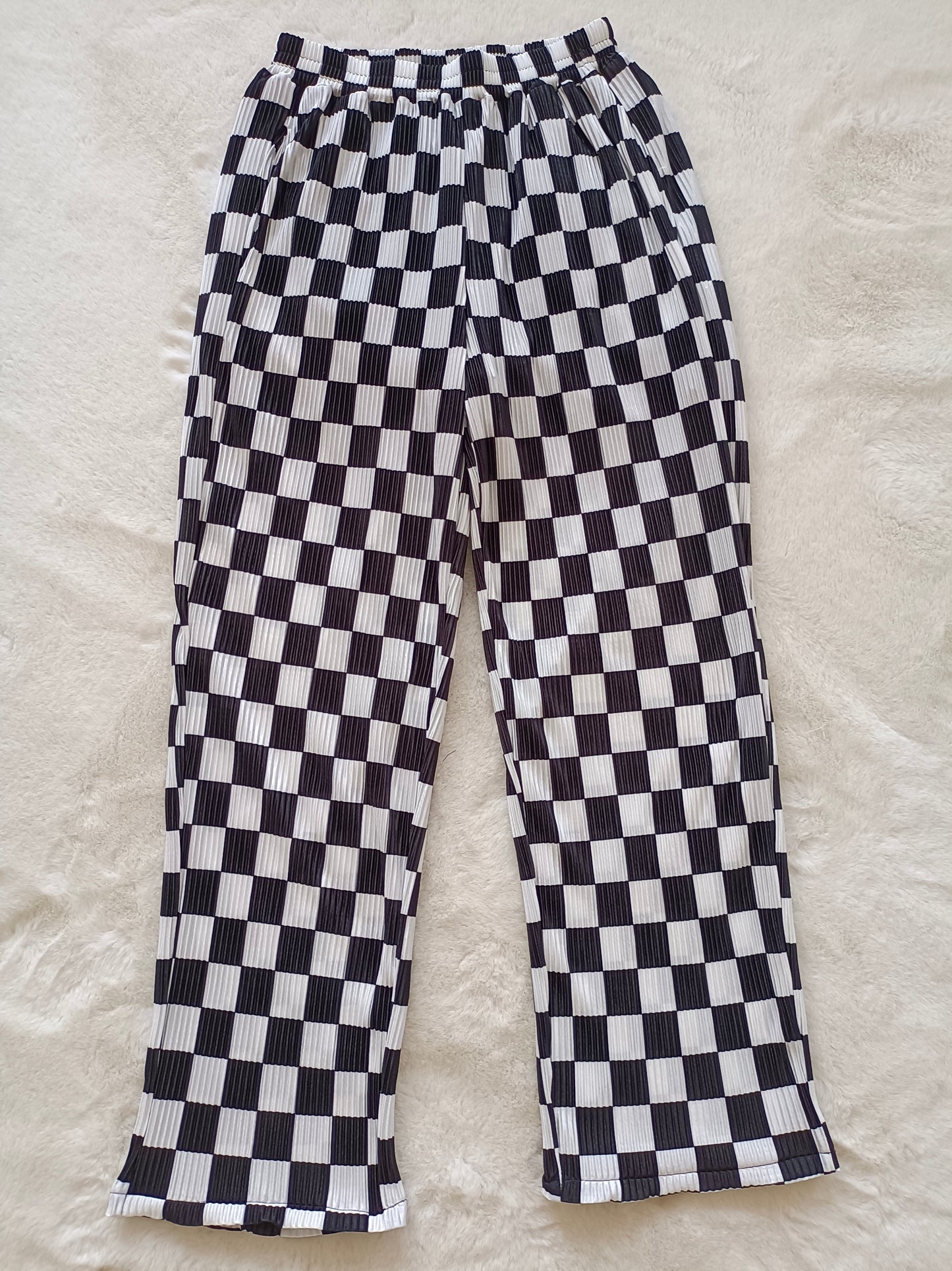 checkerboard ADULT pants CUSTOM not silk milk (eed to check the moq before order) with shorts inside and pockets