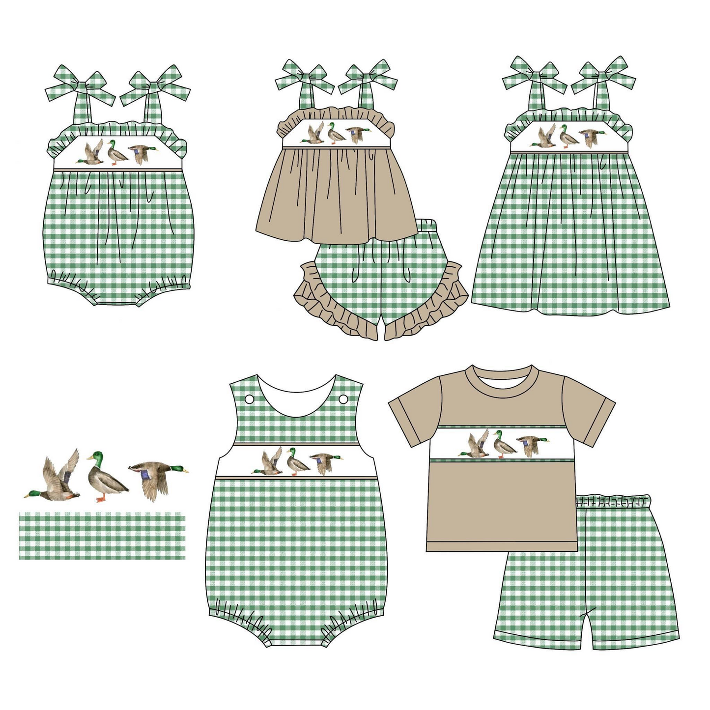 GSSO0653 girl shorts duck outfit 202404 RTS( Free shipping order $100+