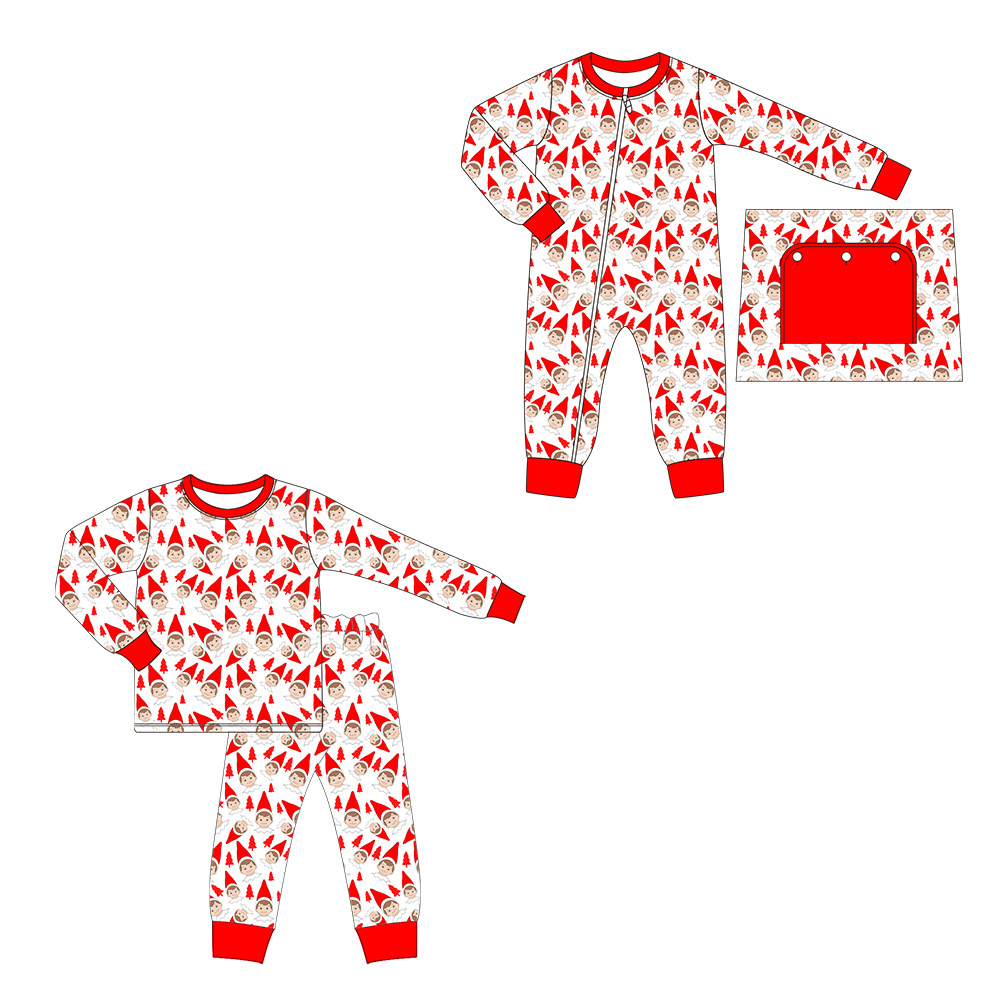 BAMBOO BLP0558 Christmas elf boy pajamas outfit 202409 sibling RTS