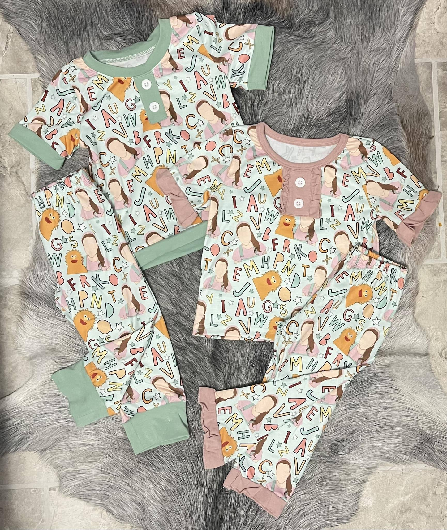 GSPO0669 Mr rachel pajamas short sleeve pants girl outfit 20230612 RTS