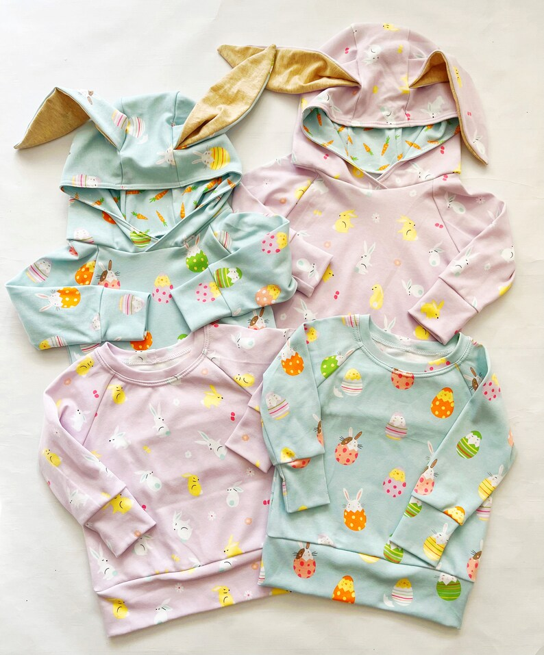 BT1136 Easter bunny long sleeve boy hoodie top pullover 202502 RTS