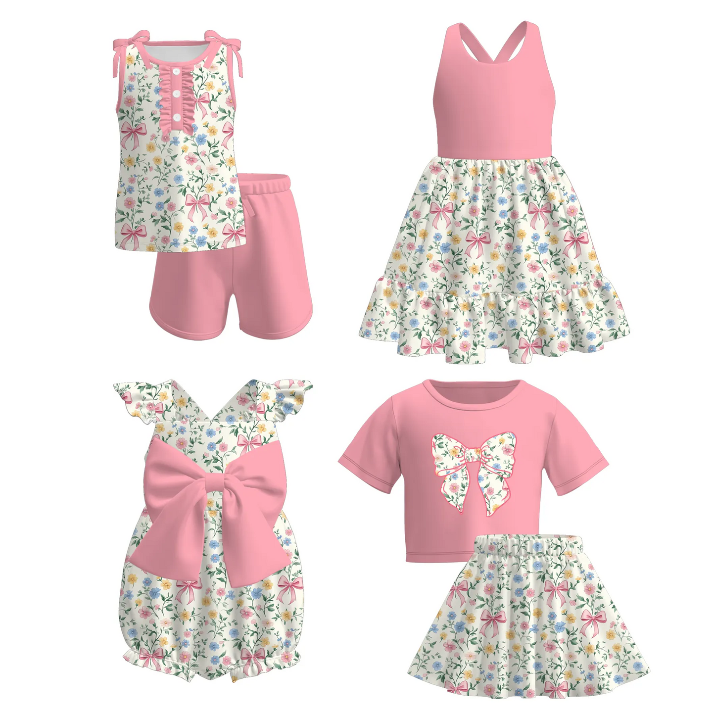 SR3082 flower kids summer romper 202504 preorder