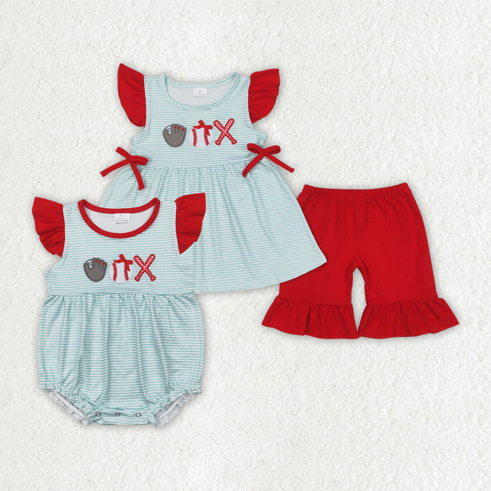 GSSO2317 embroidery baseball  girl summer  outfit 202504 rts